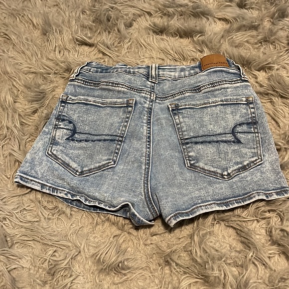 American Eagle Next Level Stretch Denim Jean Acid Washed Shorts - Picture 2 of 4